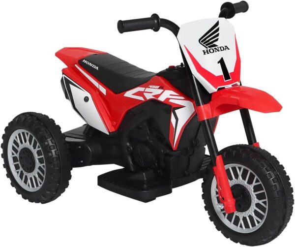 Bel - Moto Elétrica Infantil 3 Rodas CRF 450R Honda 6V Vermelha