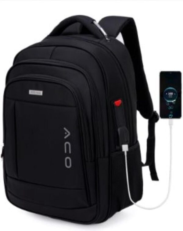619H0bhFKEL._AC_SL1500_.jpg Mochila para Notebook Masculina Feminina para Notebook 17 – Mochila executiva Antifurto, Reforçada, Saídas USB e Fone, Alça de Aço, Impermeável, Escolar, Faculdade, Trabalho ou Viagem – Preta Premium