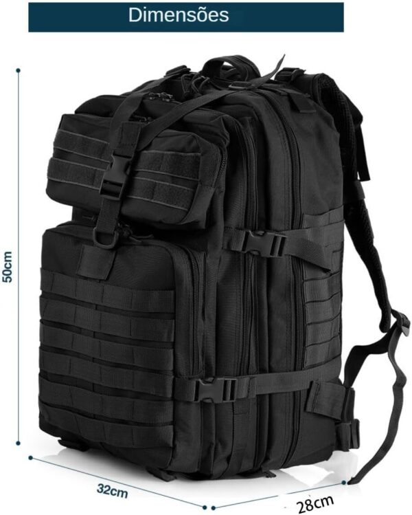 619I77UGc7L._AC_SL1200_.jpg THURAM Mochila Tática 50L, Sistema MOLLE, Grande Capacidade para Trilhas, Acampamentos, Caça e Aventura - Mochila Resistente para 3 Dias de Emergência e Atividades ao Ar Livre
