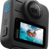 GoPro MAX2 - Câmera de Ação 360° à Prova d'água, Vídeos em 8K de Verdade, Fotos 360° de 29MP, Lentes fáceis de substituir, 6 Microfones, Bastão invisível, GPS, Estabilização MAX HyperSmooth
