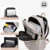 Mochila Feminina de Nylon Impermeável, Compartimento para Notebook de 14 polegadas, Ideal para Comutar, ir à Escola e Uso Casual