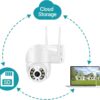 61A57W-s0pL._AC_SL1500_.jpg Câmera de Segurança Inteligente 2MP Full HD 1080p 360° IP WiFi Ethernet, Detecção e Rastreamento de Movimento Humano, Visão Noturna Colorida, Sensor de Presença, Gravação em Nuvem ou Local (BRANCO)