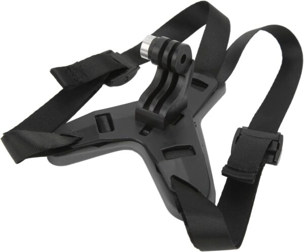 Suporte Ajustável para Câmera de Capacete de Montagem No Queixo, Evita Deslizamento, Suporte para Câmera de Capacete de Motocicleta para Pilotos Hero 7 6 5 (Preto)