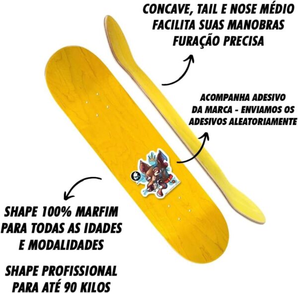 61B3LEun2L._AC_SL1000_.jpg Skate Completo Profissional Shape 8.0 Matilha Blackdog