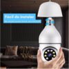 Câmera Lâmpada WiFi 360° Full HD 1080p com Visão Noturna, Detecção de Movimento, Áudio Bidirecional, Monitoramento Remoto via App Yoosee, Segurança Inteligente, Bivolt