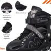 Patins Roller Ajustável Inline 4 Rodas Adulto Rodinha Led