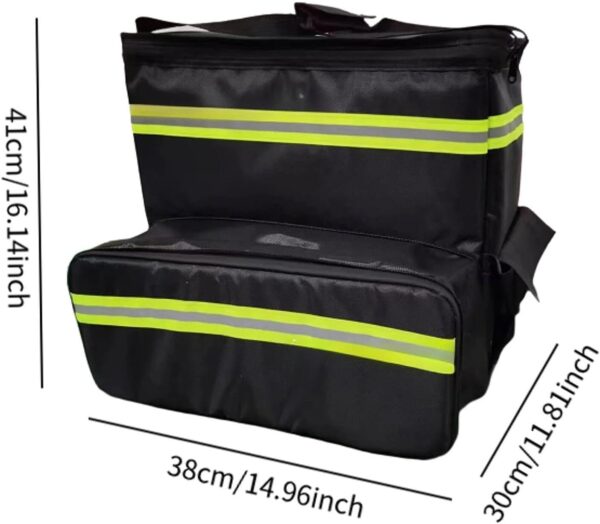61Cs9NU8oL._AC_SL1500_.jpg Mochila para Entrega de Comida, Bolsa à Prova de Vazamento para Pizza, para Carro, Restaurantes de Comida Quente/fria