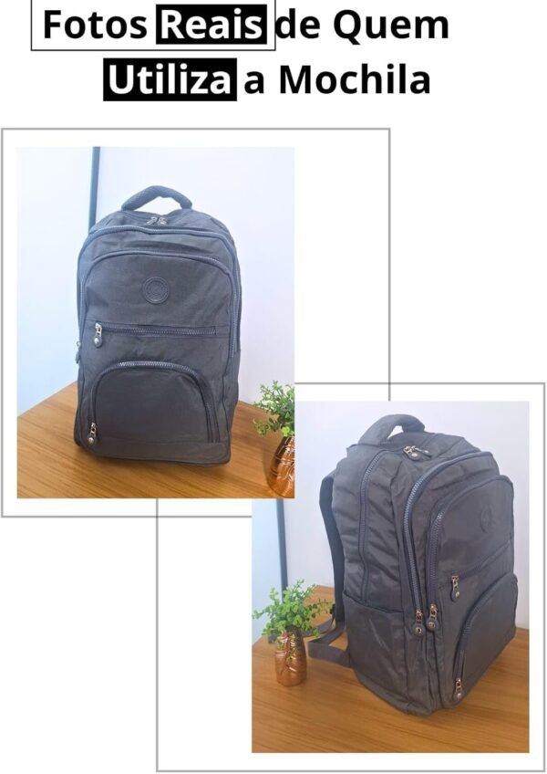 61DEBVI6bWL._AC_SL1500_.jpg Mochila Feminina Masculina Tactel Notebook Escolar Resistente Grande Costas Juvenil Escola Preta