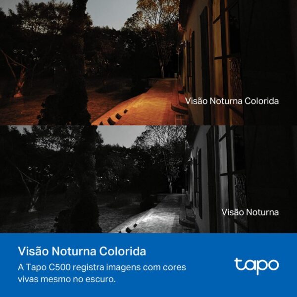 Camera de Segurança wifi Externa TP-Link Tapo C500, Color Night Vision(New), 1080p Full HD, 360° de Alcance, Visão Noturna, a prova d´água IP65, Áudio de Duas Vias, Compatível com Alexa, 512G