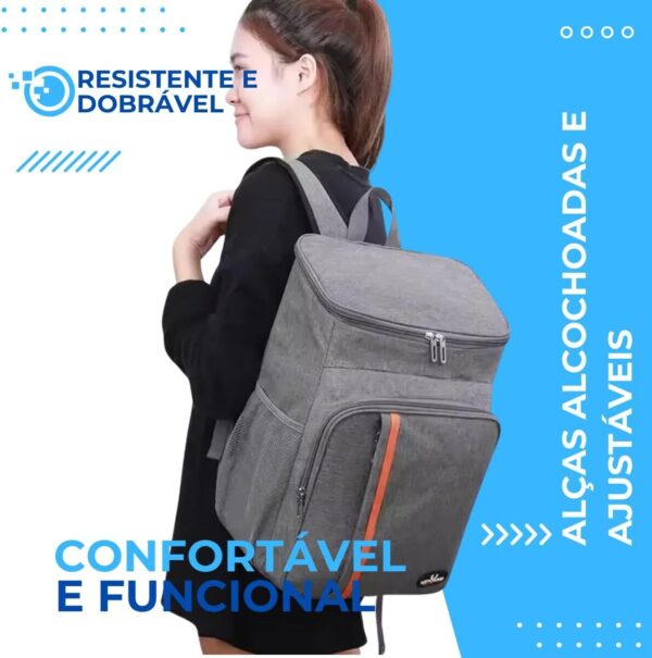 61FhtMnrJ0L._AC_SL1200_.jpg Mochila Térmica 20L Impermeável para Praia e Trilha — Conserva Bebidas Geladas e Alimentos Frescos por Até 12h | Dobrável com Alças Confortáveis
