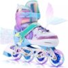 61GQXx7zbWL._AC_SL1024_.jpg Patins Roller Inline Ajustável Com Luz De Led
