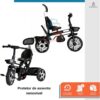 Triciclo Infantil Bebê Baby Style 2 em 1 com Assento Giratório 360°, Capota Removível e Haste de Empurrar – Certificado INMETRO (Preto)