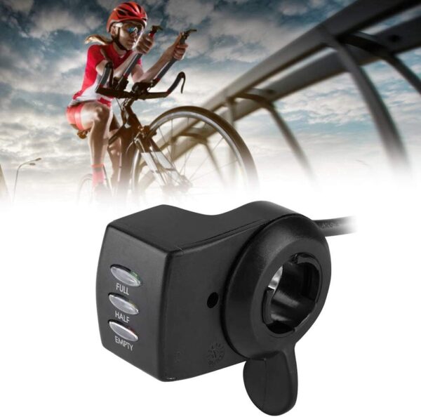 Conjunto de Acelerador de Polegar Giratório para Bicicleta Elétrica de 24V E Bike Com Exibição de Capacidade Bateria Design Durável E Sem Interferências Controle de Velocidade