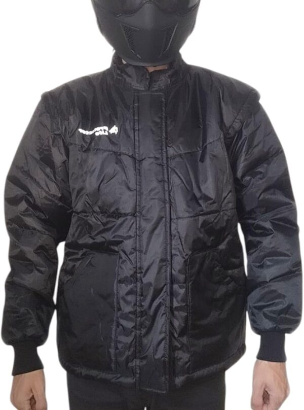 61IE345zQL._AC_SL1500_.jpg Jaqueta Moto Nylon Protector Life Sport Proteção Frio Intenso Vira Colete GP TECH Tira Manga Motoqueiro Motoboy Motociclista Preta