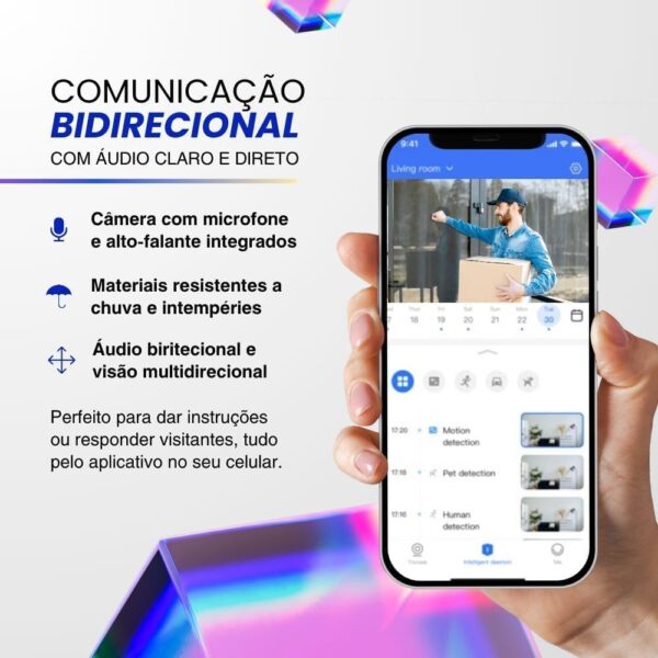 61KADBRqwML._AC_SL1000_.jpg Câmera de Segurança Tomada Sem Fio 2MP WiFi Visão 360° HD 1080p Câmera IP Infravermelho Controle via App 2 Modos de Visão Noturna Áudio Bidirecional Detecção de Movimento Premium