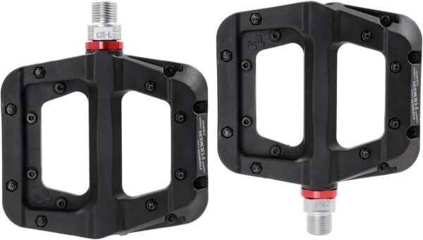 FOOKER Pedais MTB Mountain Bike Pedais 3 Rolamentos Antiderrapantes Leve Fibra de Nylon Pedais Plataforma para BMX MTB 9/16"