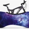 61KHLjMxcmL._AC_SL1200_.jpg Capa de bicicleta roda de bicicleta capa antipoeira para áreas internas e externas para mountain bike proteção elástica lavável para pneus de bicicleta para mountain bike, estrada e MTB (AZUL)