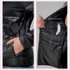 Jaqueta Puffer Bobojaco Feminina Casaco Corta Vento Acolchoada Impermeável Bolsos Capuz Removível