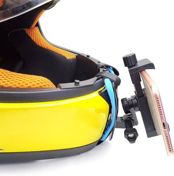 61Ko1UsHyLS._AC_SL1024_.jpg SANGHAI Suporte de suporte de capacete de motor Queixo Suportes para telefone móvel para motocicleta Mountain Dog Action Camera Recorder Ride Mount Stand Holder Black