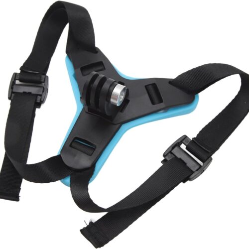 61KwelTvZL._AC_SL1500_.jpg Cryfokt Suporte de Câmera para Capacete, Suporte de Queixo Estável e Resistente para Osmo Action 3 2 para Capacete de Motocicleta, Antiderrapante para Cinta de Queixo (Azul)