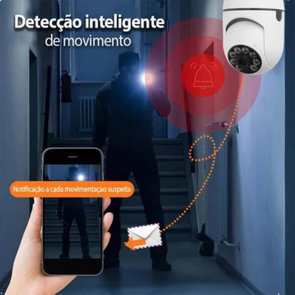 Câmera Lâmpada WiFi 360° Full HD 1080p com Visão Noturna, Detecção de Movimento, Áudio Bidirecional, Monitoramento Remoto via App Yoosee, Segurança Inteligente, Bivolt