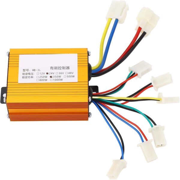 Controlador Escovado de Bicicleta Elétrica, 24V de 350w Liga de Alumínio de Alumínio Controlador de Velocidade do Motor para Triciclo de Scooter Elétrico