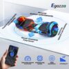 61Ll3G9PHkL._AC_SL1000_.jpg Egazza K5 Hoverboard Dança do Gelo e Fogo, Scooter de Equilíbrio 6,5” com Bluetooth e Luzes LED para Crianças e Adolescentes