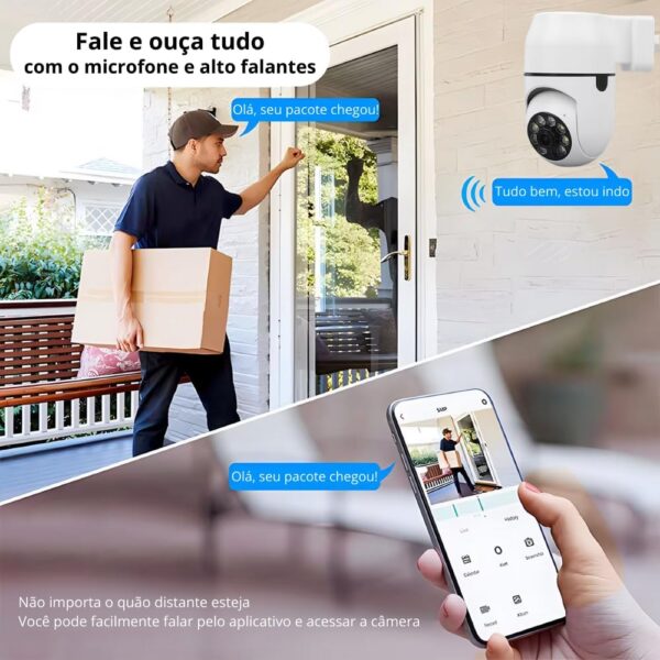 Câmera de Tomada Segurança 2MP - WiFi Visão 360° HD 1080p, Câmera IP ICSee Infravermelho, Sem Fio com App, Câmera Panorâmica 360° Visão Noturna, Áudio Bidirecional Detecção de Movimento, Pet