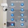Câmera de Tomada Segurança 2MP - WiFi Visão 360° HD 1080p, Câmera IP ICSee Infravermelho, Sem Fio com App, Câmera Panorâmica 360° Visão Noturna, Áudio Bidirecional Detecção de Movimento, Pet