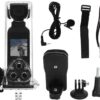 61MblQDFJuL._AC_SL1500_.jpg Luqeeg Câmera, filmadora habilitada para Ultra HD 4K, câmera rotativa antitrepidação de 270° com clipe de microfone para atividades ao ar livre, equitação, mergulho,