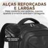 61NaYDiYUcL._AC_SL1200_.jpg Mochila Executiva Impermeável Em Couro Sintético - Para Trabalho, Escola, Faculdade e Viagens