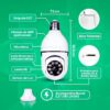 Câmera Segurança Lâmpada Ip Wifi 360° Full HD Inteligente