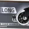 61NjAPEkKKL._AC_SL1200_.jpg Genérico - Kit 5 Rodas para Cadeira de Escritório, Pino 11mm, Giratório, Multi-superfície, Metal, 75mm x 25mm, 295 kg