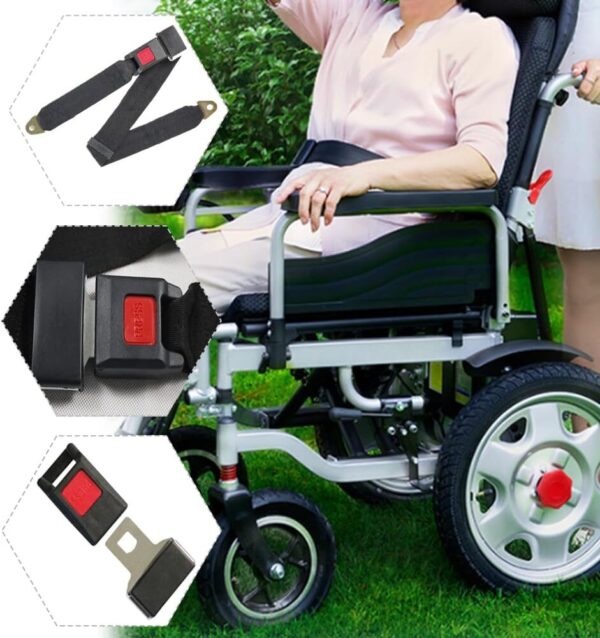Cinto de segurança para cadeira de rodas para idosos e deficientes – Acessório de banda de substituição de scooters elétricos, ajustável até 127 cm C