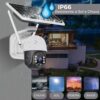 Câmera de Segurança Solar Wi-Fi 3MP Full HD à Prova D’água Visão Noturna 360° PTZ Detecção de Movimento Áudio Bidirecional Vigilância 24h Instalação Fácil Sem Fios App ICSEE