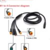 61OjW4byJAL._AC_SL1500_.jpg Fio De Cabo De Extensão à Prova D'água De Linha De Conversão,Cabo De Bicicleta Elétrica De 1 A 5, Conectores De Cabo De Bateria De Lítio De Borracha Plástica Controlador De Freio De Lâmpada Acelerado