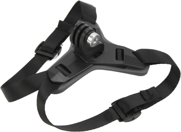 Suporte Ajustável para Câmera de Capacete de Montagem No Queixo, Evita Deslizamento, Suporte para Câmera de Capacete de Motocicleta para Pilotos Hero 7 6 5 (Preto)