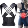 61P7JIcTRpL._SL1080_.jpg Colete Corretor de Postura Ortopédico Ajustável Postufit – Cinta Lombar e Cervical para Coluna, Alívio de Dores nas Costas Melhora a Postura e o Sono Produto M - G