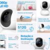 TP-Link Tapo C200, Camera de Segurança Wi-Fi 360º, 1080p Full HD, Visão Noturna, Audio de duas vias, Detecção de Movimentos, Trabalha com Alexa, 512G de Armazenamento Local, Armazenamento na Nuvem
