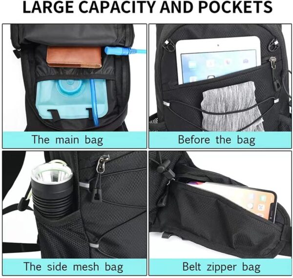 Mochila de Hidratação de Ciclismo, Bolsa de Hidratação Corrida Esportiva Trilha