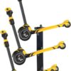 Suporte de parede para scooter, suporte de armazenamento de garagem, suporte de várias scooters para 3 scooters elétricas, organizador de metal (preto)
