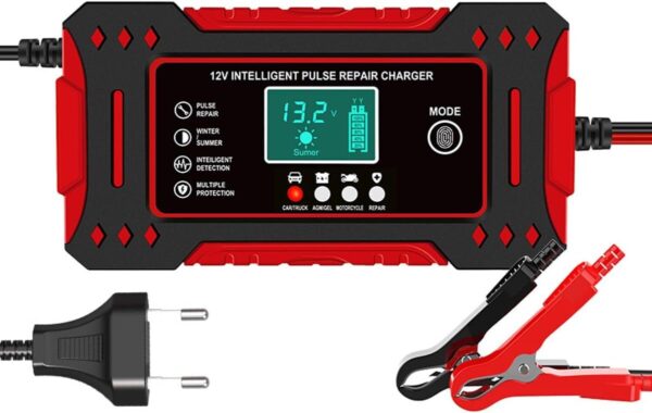 61RecWJfERL._AC_SL1200_.jpg Carregador de Bateria Inteligente 12V, Display Digital, Bivolt, para Carro, Moto e Caminhão, com Proteção Contra Superaquecimento