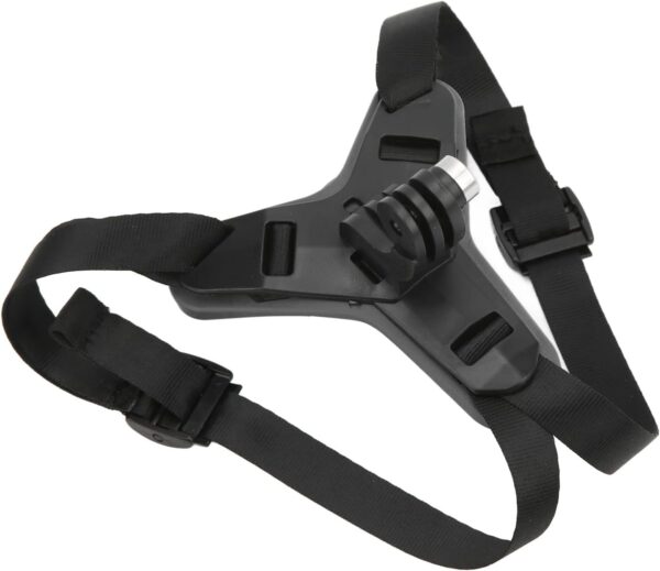 Suporte Ajustável para Câmera de Capacete de Montagem No Queixo, Evita Deslizamento, Suporte para Câmera de Capacete de Motocicleta para Pilotos Hero 7 6 5 (Preto)