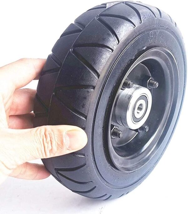 61SWkO78g2S._AC_SL1000_.jpg Rodas de substituição de scooter, pneus elétricos para trotinette, pneus sólidos não infláveis resistentes ao desgaste 200 x 60, adequado para acessórios de roda de scooter de idosos de 8 polegadas,