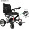 Cadeira De Rodas Motorizada Elétrica Dobravel Compacta Pop Power Lite - Preto