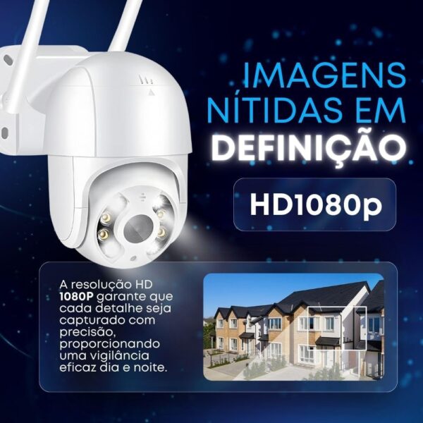Câmera IP sem fio de Segurança Wifi Externa HD Rotativa Prova D'água Hd Infravermelho Visão Noturna Bivolt Deteccao de movimento