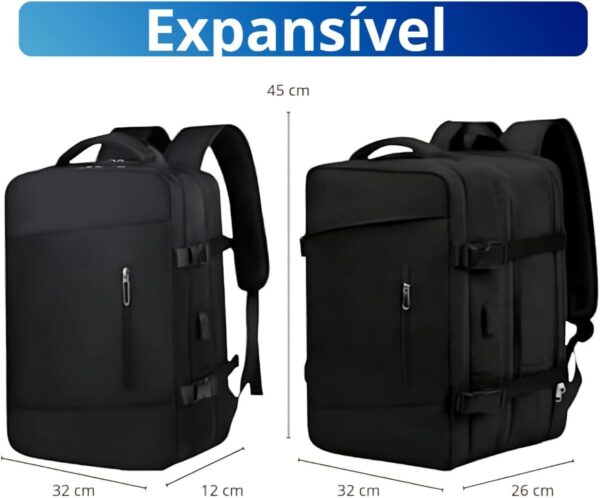 61TxOH63GhL._AC_SL1500_.jpg Mochila, Feminina, Masculina, Viagem, Expansível, Notebook, Mala Mão, Impermeável, Academia, Grande, Preta, Cinza, Rosa, Compacta, Academia, Executiva, Compacta
