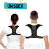 61UgqqzOssL._SL1500_.jpg Corretor Postural Ajustável, Alinhador de Coluna Unissex, Suporte Lombar para Alívio das Dores nas Costas, Preto