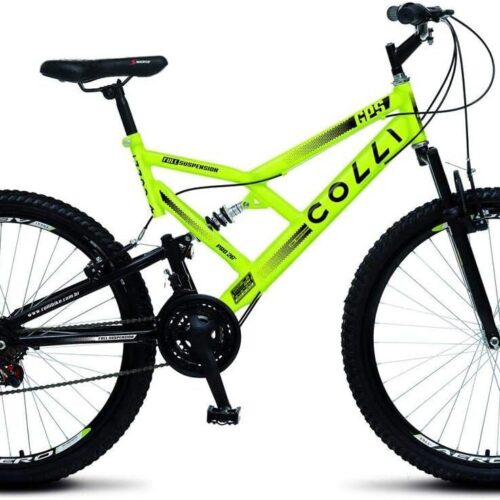 Colli Bike, Bicicleta GPS 148 Dupla Suspensão e Freios V-Brake, Aro 26 Aero, 36 Raias, 21 Marchas