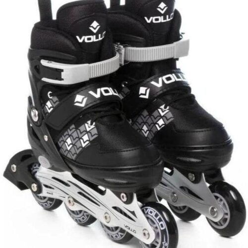 Patins In Line Cinza e Preto Pequeno Vollo Sports